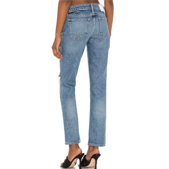 NEW GRLFRND Kate Low Rise Slim Crop Jeans Hidden Hills